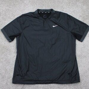 Nike Softball Wind Jacket Womens Medium Black Lightweight S/S Pullover‎ Shacket